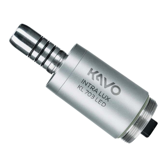 KaVo INTRA LUX Motor KL 703 LED Gebrauchsanweisung