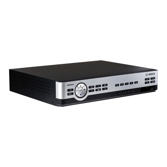 Bosch DVR 440 Serie Installations- Und Bedienungshandbuch