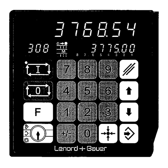 Lenord+Bauer GEL 7500 Bedienungshandbuch