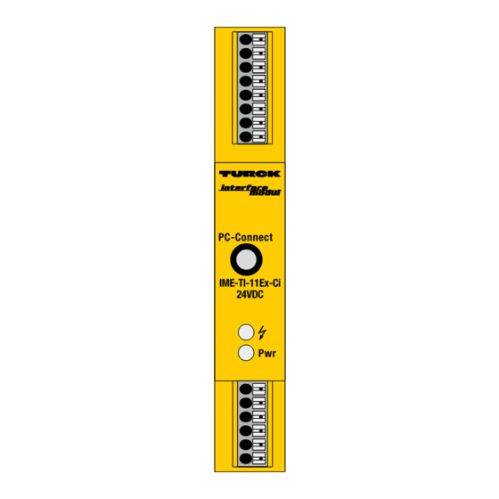 turck IME-TI-11Ex-Ci/24VDC Bedienungsanleitung