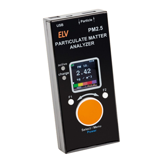 elv PM2.5 Bedienungsanleitung