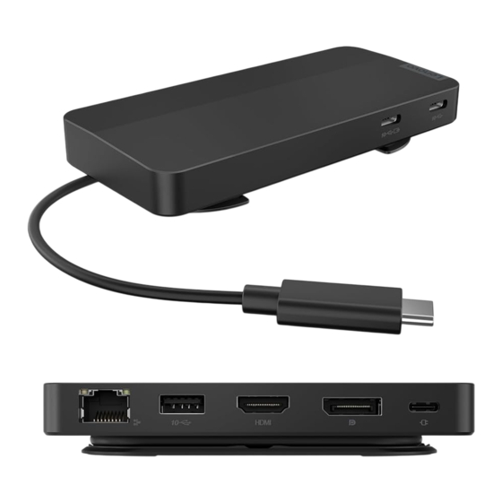 Lenovo USB-C Dual Display Travel Dock Benutzerhandbuch