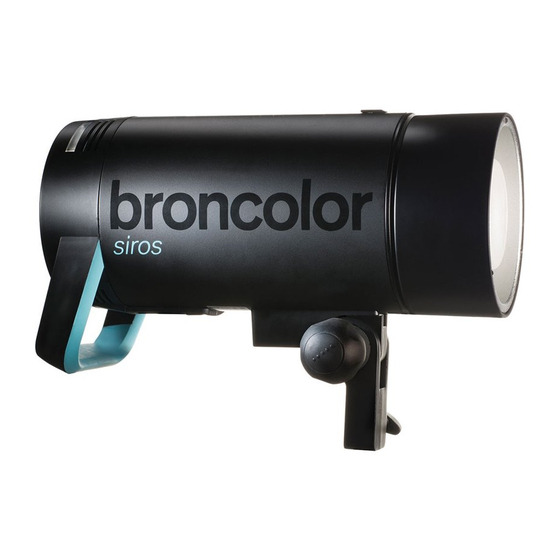 Broncolor Siros Bedienungsanleitung