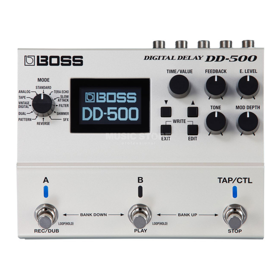 Boss Digital Delay DD-500 Bedienungsanleitung