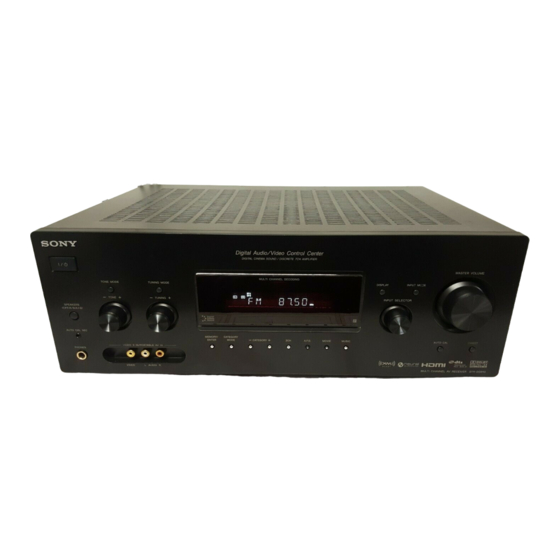 Sony STR-DG910 Kurzanleitung