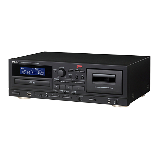 Teac AD-850 Kurzanleitung