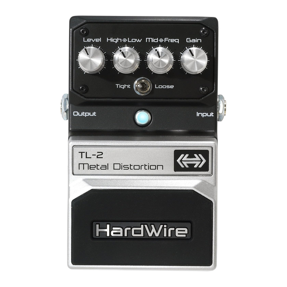 DigiTech HardWire TL-2 METAL DISTORTION Bedienungsanleitung