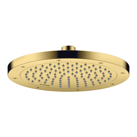 HANSGROHE AXOR ShowerSolutions 245 1jet 35380-Serie Gebrauchsanleitung, Montageanleitung