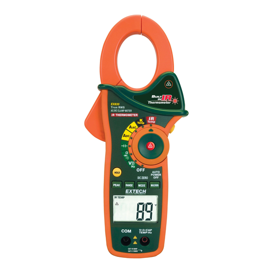 Extech Instruments EX830 True RMS 1000A Benutzerhandbuch
