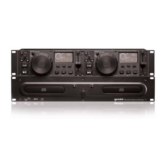 Gemini CDJ-600 Bedienungshandbuch