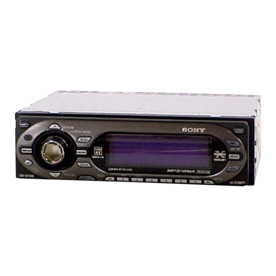 Sony CDX-GT700D Bedienungsanleitung