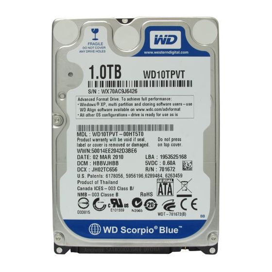 Conrad WD10TPVT Bedienungsanleitung