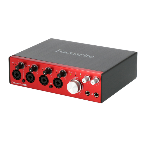 Focusrite Clarett 4 Pre Bedienungsanleitung