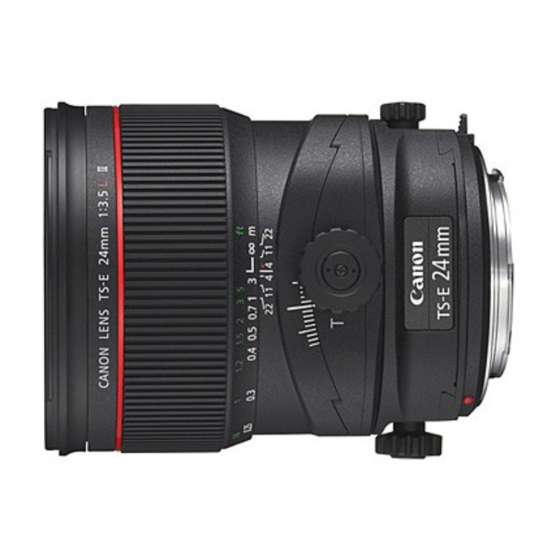 Canon TS-E 24mm f/3.5L Bedienungsanleitung