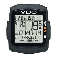 Vdo Cyclecomputing MC 2.0 WR Bedienungsanleitung