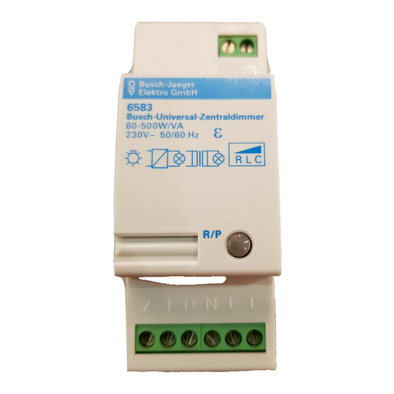 Busch-Jaeger Busch-Dimmer 6583 Betriebsanleitung