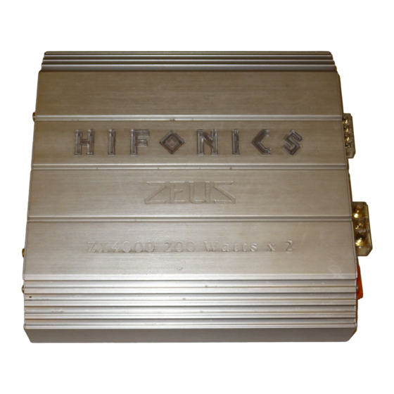 Hifonics Zeus ZX4000 Bedienungsanleitung