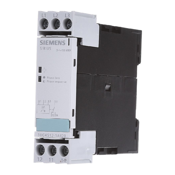 Siemens SIRIUS 3UG4512- A Serie Betriebsanleitung