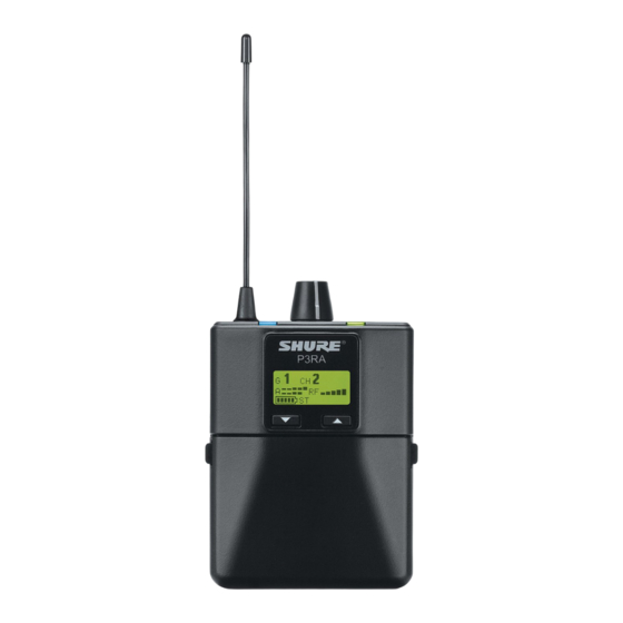 Shure P3RA-K3E Bedienungsanleitung