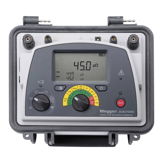 Megger DLRO10HD Bedienungsanleitung