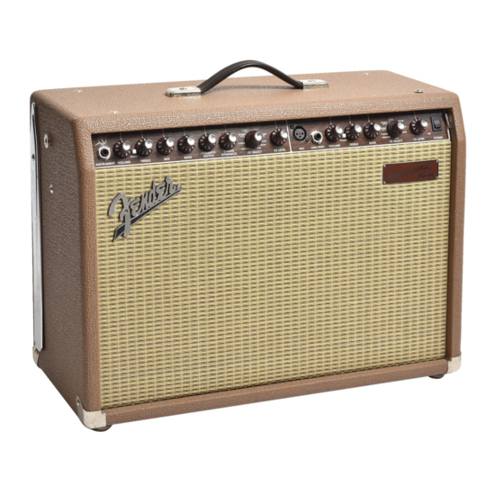 Fender Acoustasonic junior Bedienungsanleitung
