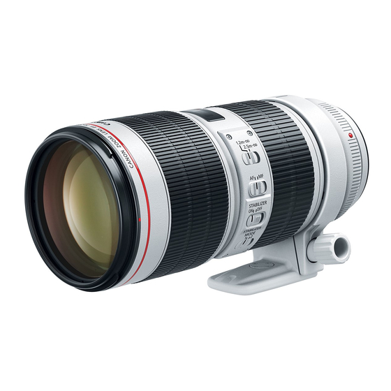 Canon ULTRASONIC EF70-200mm f/2.8L IS III USM Bedienungsanleitung