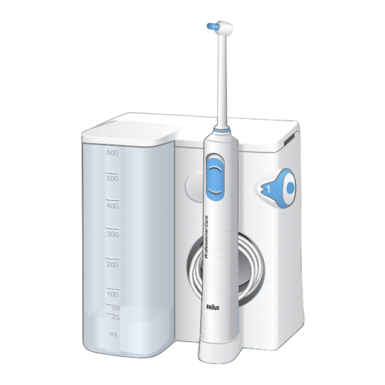 Braun Oral-B Professional Care Waterjet MD 15 A Bedienungsanleitung