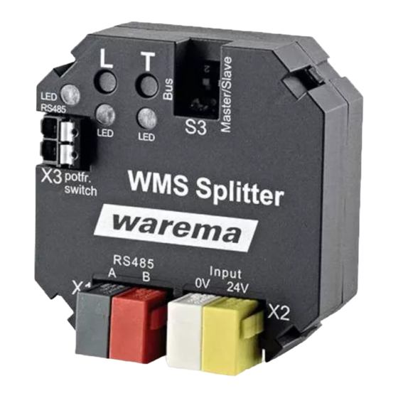 WAREMA WMS Splitter UP Bedienungs- Und Installationsanleitung