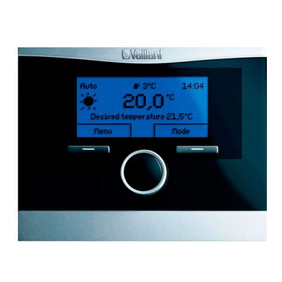 Vaillant calorMATIC VRC 470f Installationsanleitung