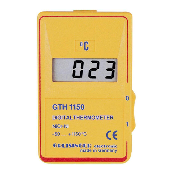 GREISINGER GTH1150 Bedienungsanleitung