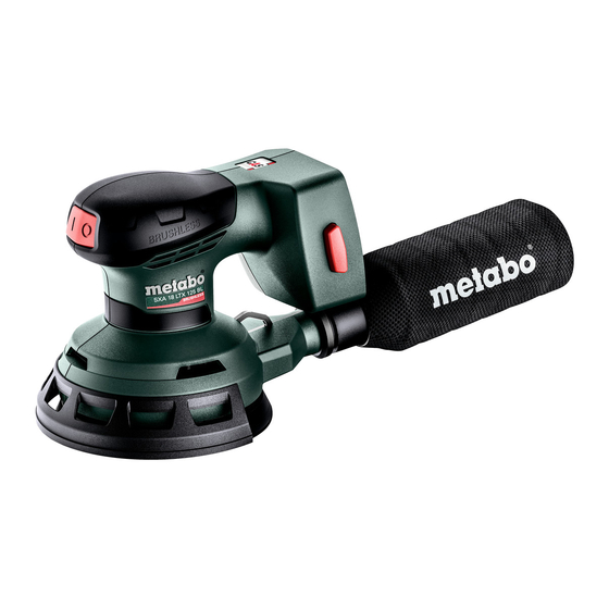 Metabo SXA 18 LTX 125 BL Originalbetriebsanleitung