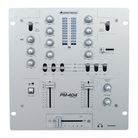 Omnitronic PM-404 Handbücher
