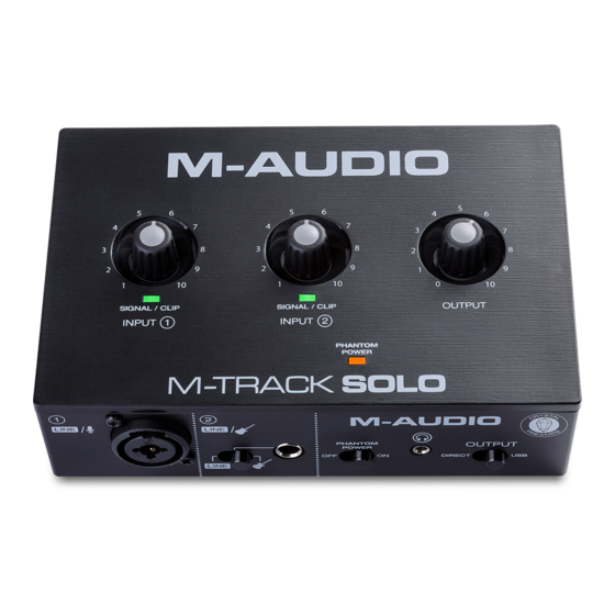 M-Audio M-Track Solo Benutzerhandbuch