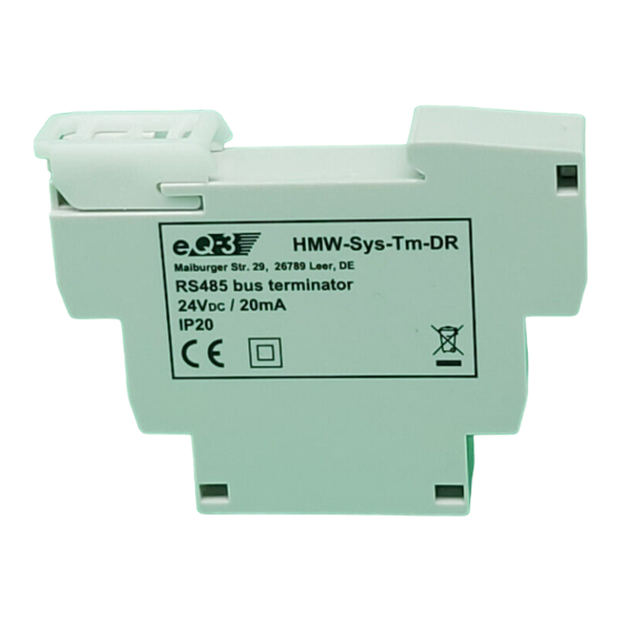 HomeMatic HMW-Sys-Tm-DR Installations- Und Bedienungsanleitung
