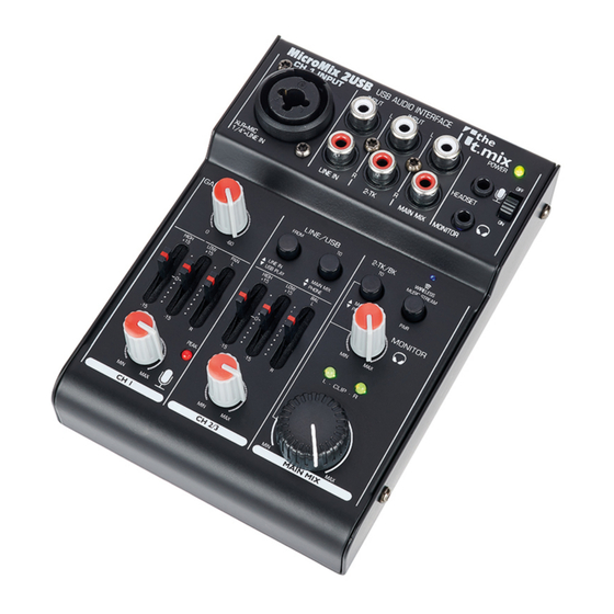 thomann The t.mix MicroMix 2 USB Bedienungsanleitung