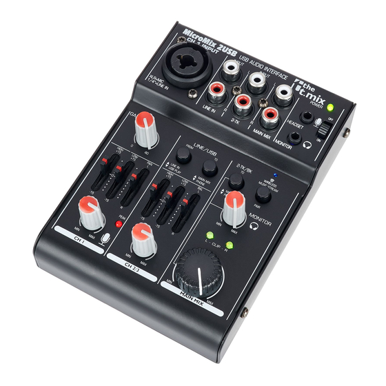thomann the t.mix MicroMix 2 USB Bedienungsanleitung