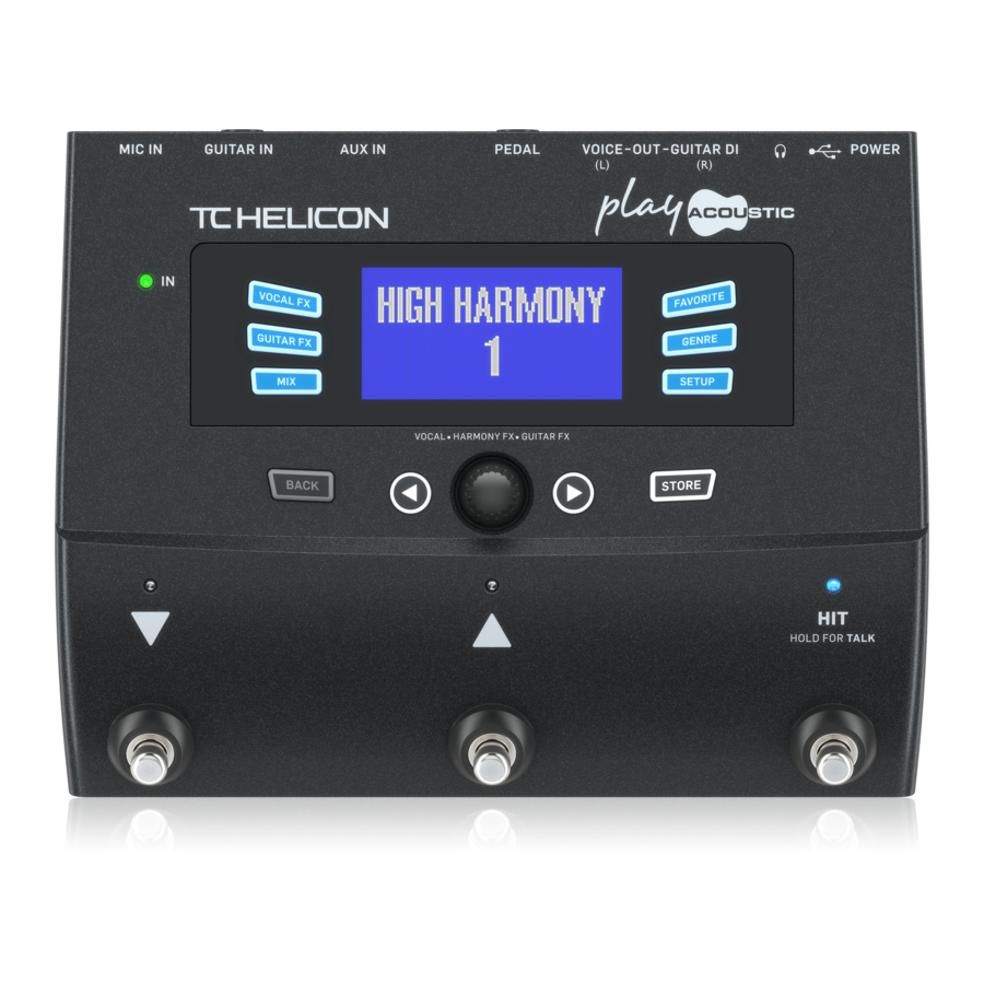 TC-Helicon Play Acoustic Schnellstartanleitung