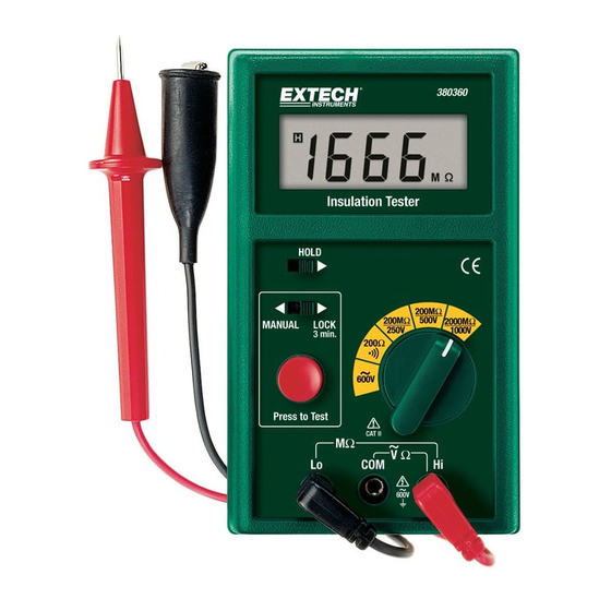 Extech Instruments 380360 Bedienungsanleitung