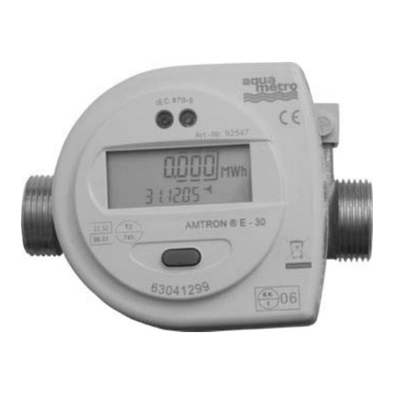 aqua metro AMTRON E-30 Montage- Und Bedienungsanleitung