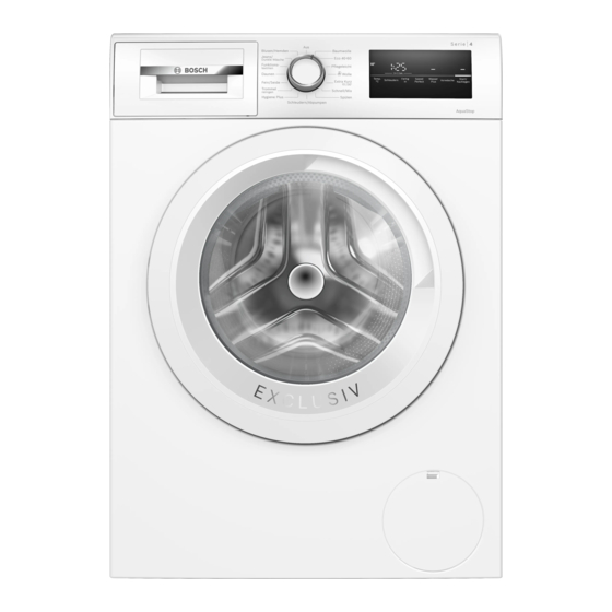 Bosch WAN28K93 Gebrauchs- Und Montageanleitung