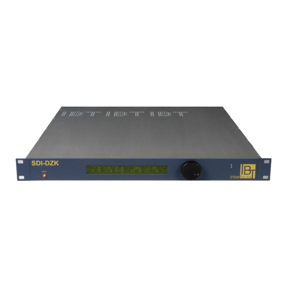 IBT Interface SDI-DZK Installationsanleitung