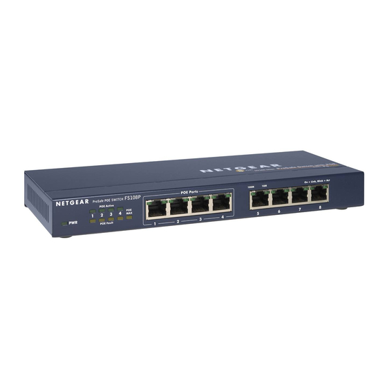 NETGEAR FS108P Installationsanleitung