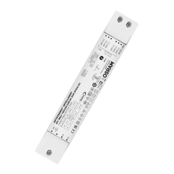 OSRAM OPTOTRONIC OTi DALI 160/220-240/24 2CH DT6/DT8 G3 Bedienungsanleitung