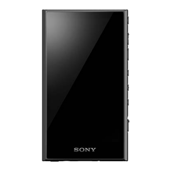 Sony NW-A306 Anleitung