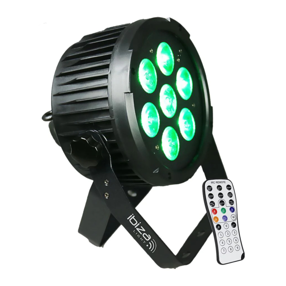 IBIZA LIGHT PARLED712IR Bedienungsanleitung