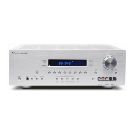 Cambridge Audio Azur 650R Bedienungsanleitung