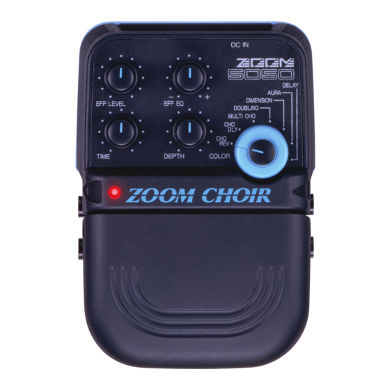 Zoom  CHOIR Driver 5050 Bedienungsanleitung