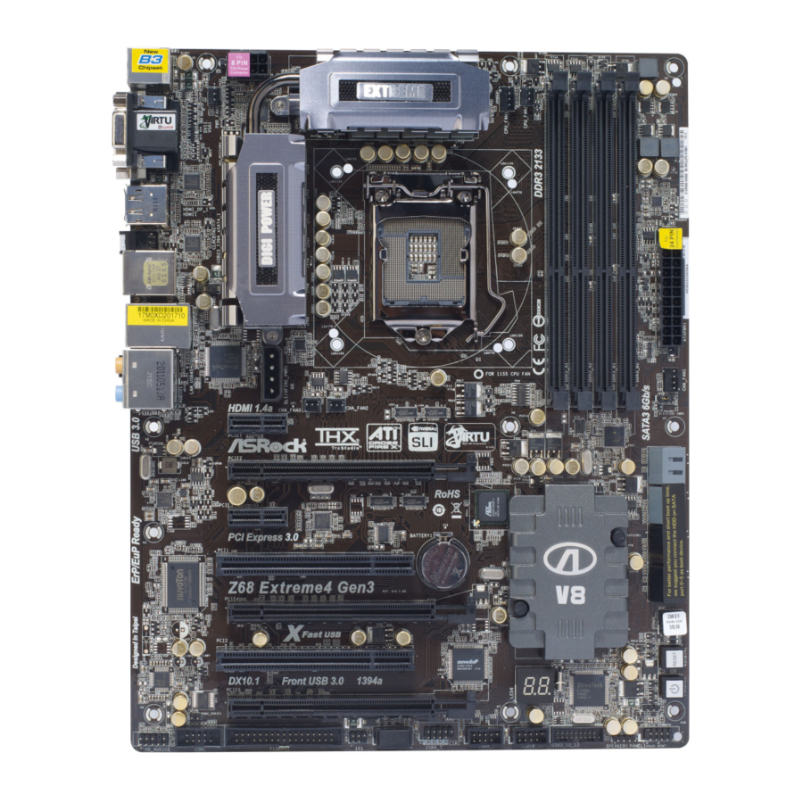 ASROCK Z68 Extreme4 Gen3 Bedienungsanleitung