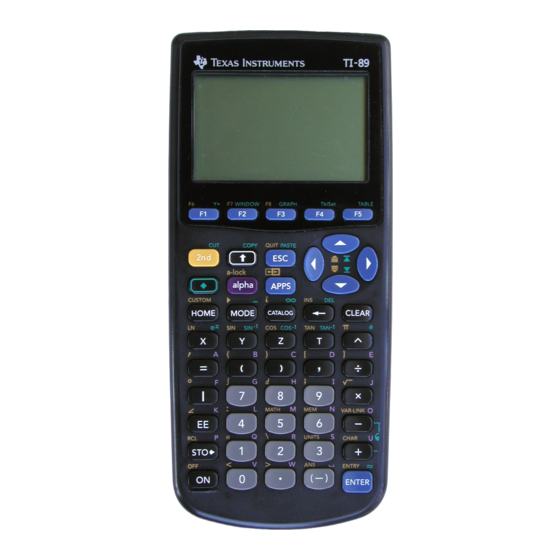 Texas Instruments TI-89 Bedienungsanleitung