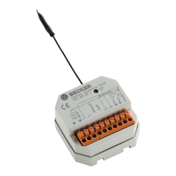 Becker Centronic VarioControl VC410-II Montage & Betriebsanleitung
